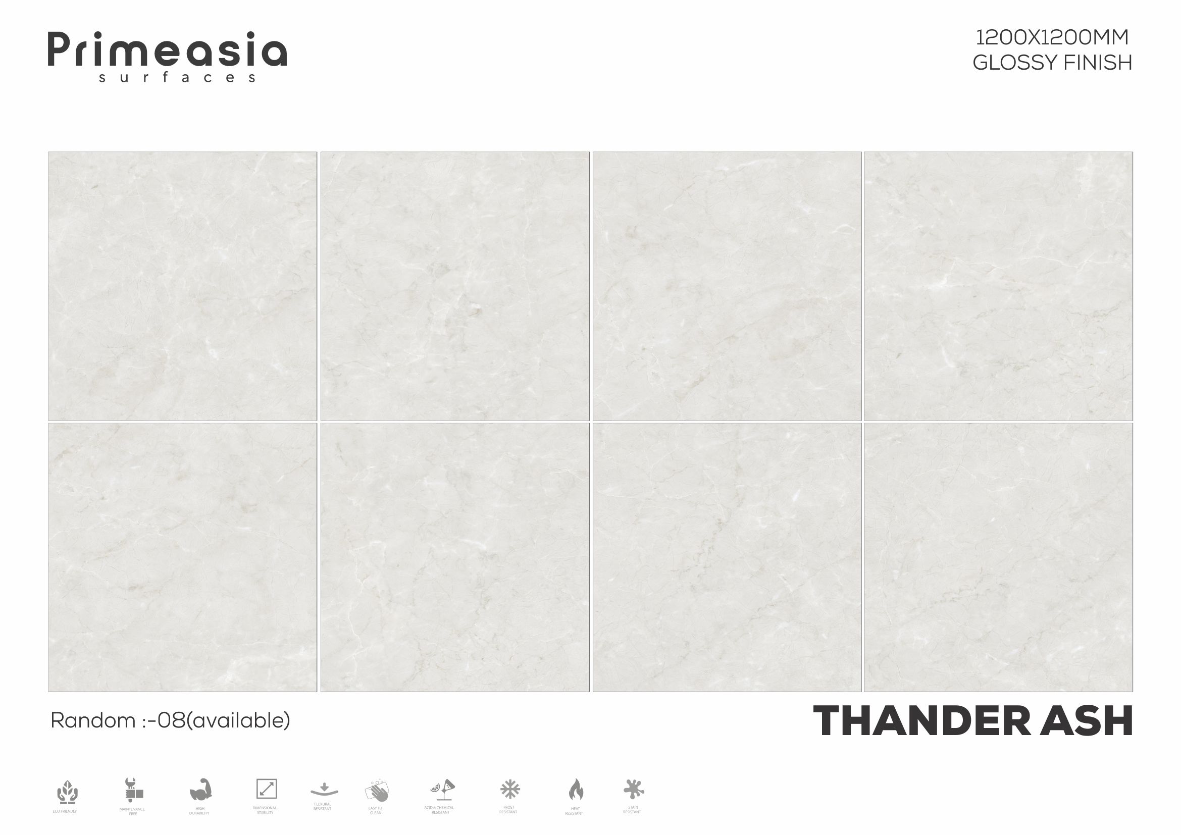 1200x1200 MM Thander Ash Glazed Polished Porcelain Tiles Manufacturer in India