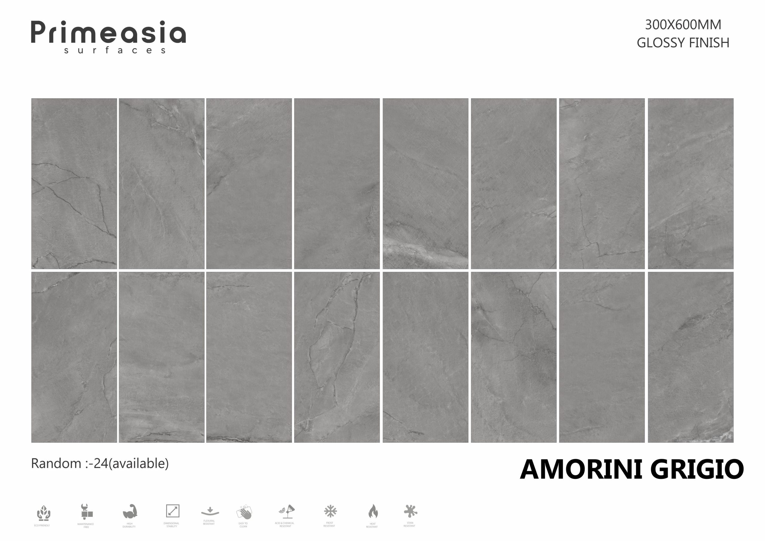 AMORINI GRIGIO_300X600 gvt and mat finish tiles India