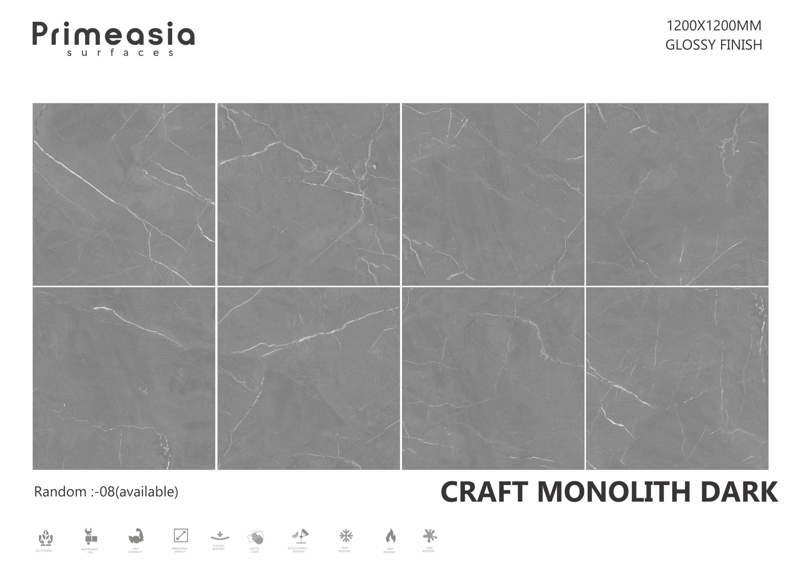 CRAFT MONOLITH DARK_1200X1200 ceramics glazed porcelain tiles export in USA