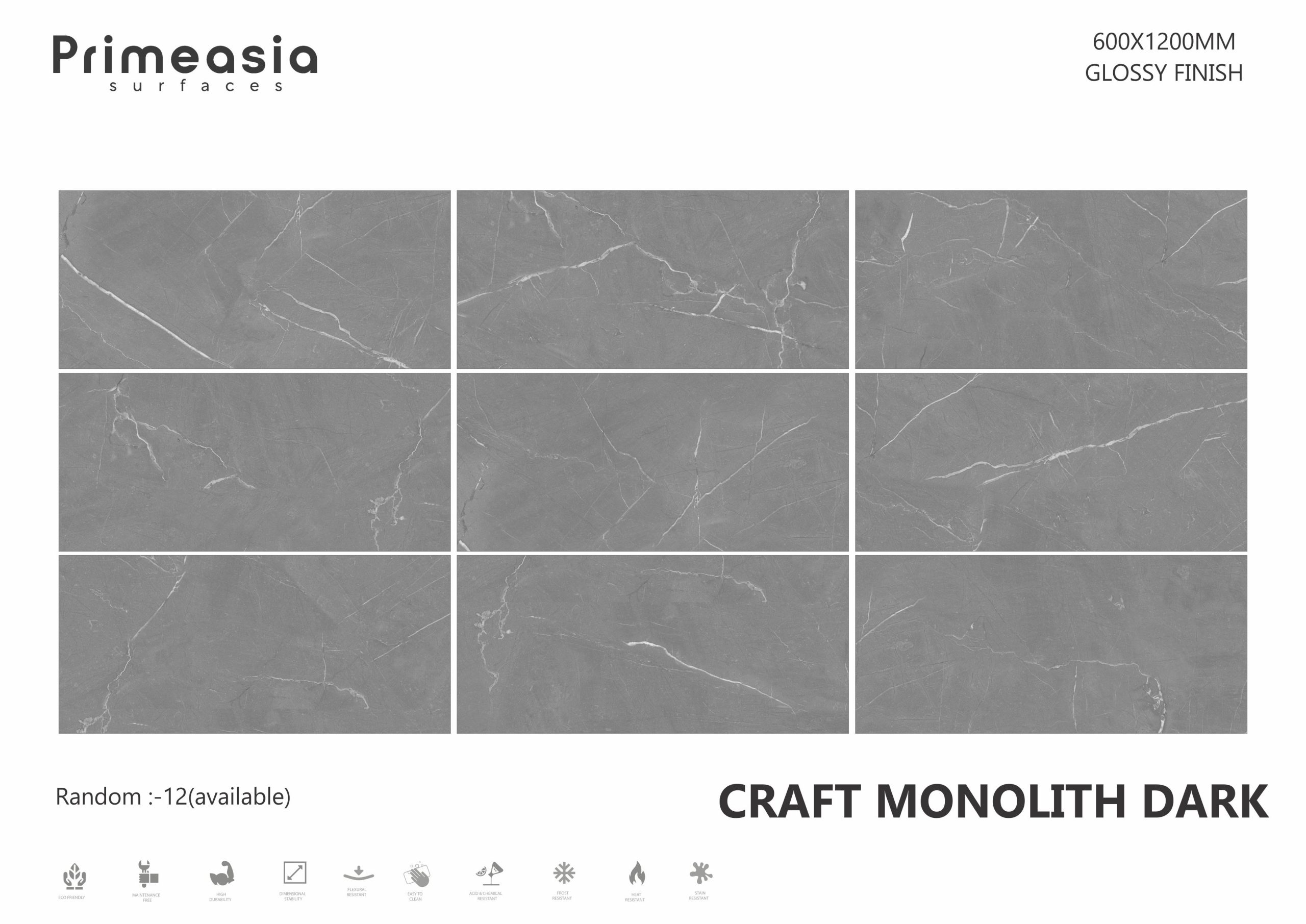 CRAFT MONOLITH DARK_600X1200 ceramics glazed porcelain tiles importer in USA