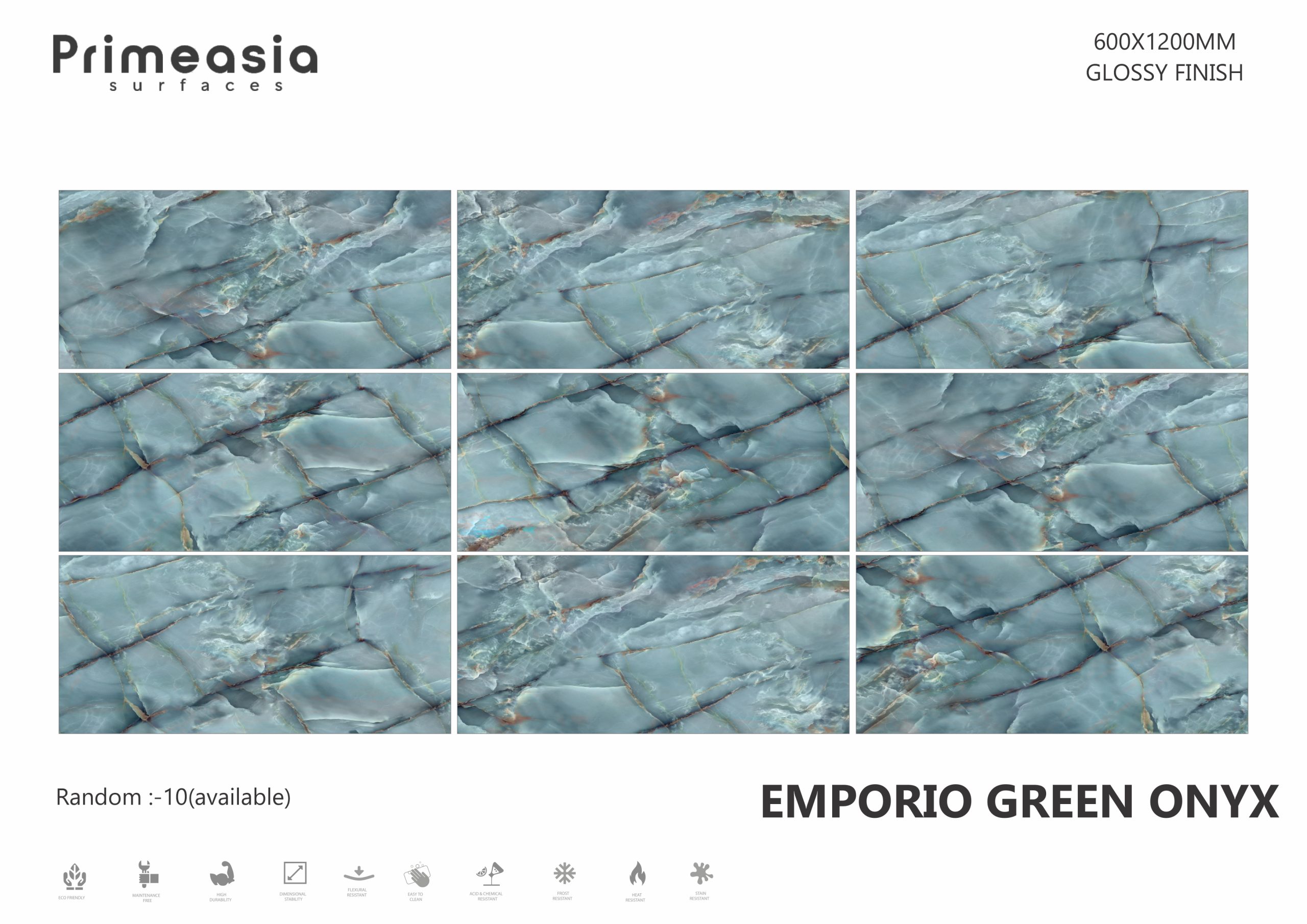 EMPORIO GREEN ONYX_600X1200 Porcelain Tiles Store in India