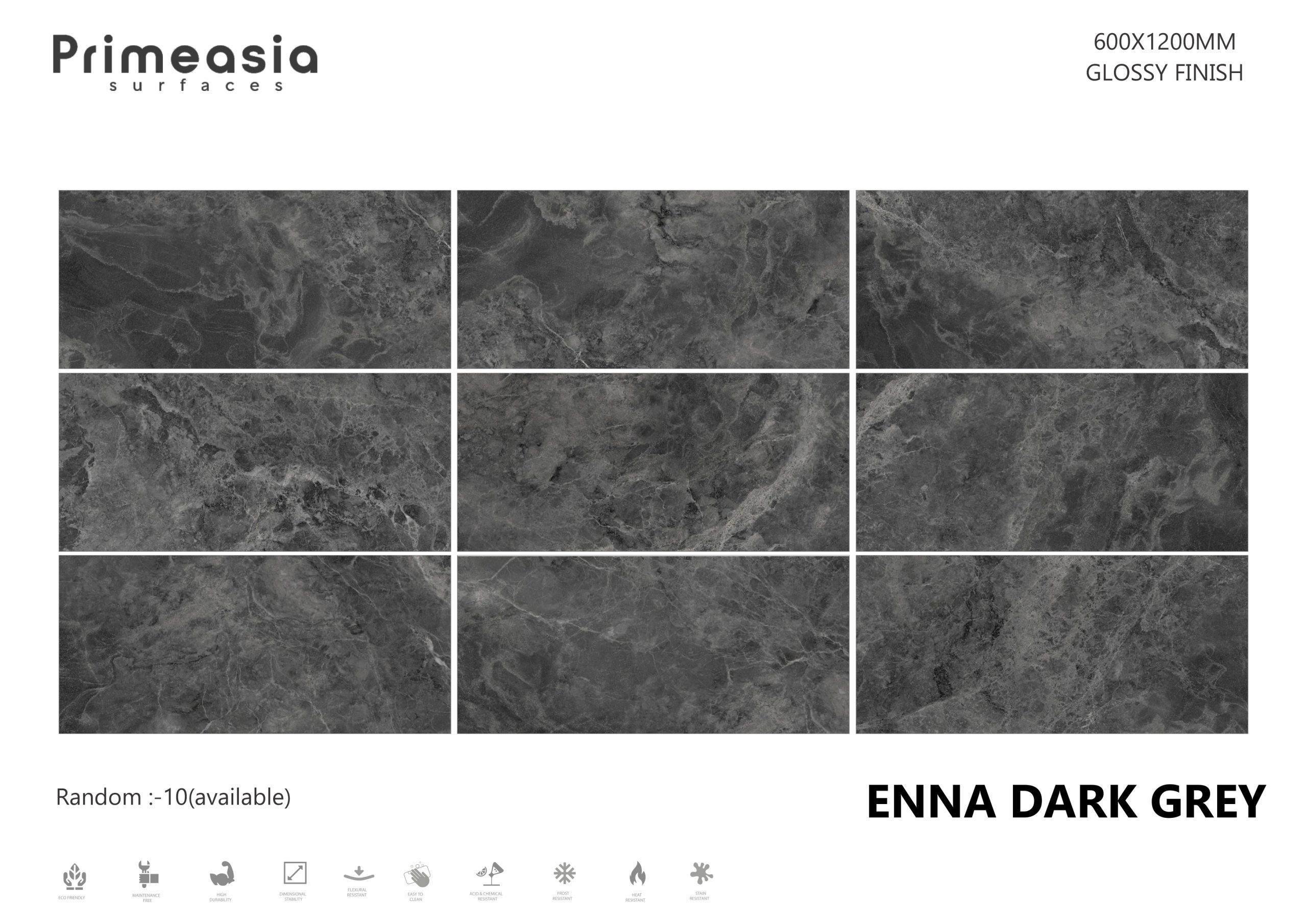 ENNA DARK GREY_600X1200 Vitrified Tiles Store in India