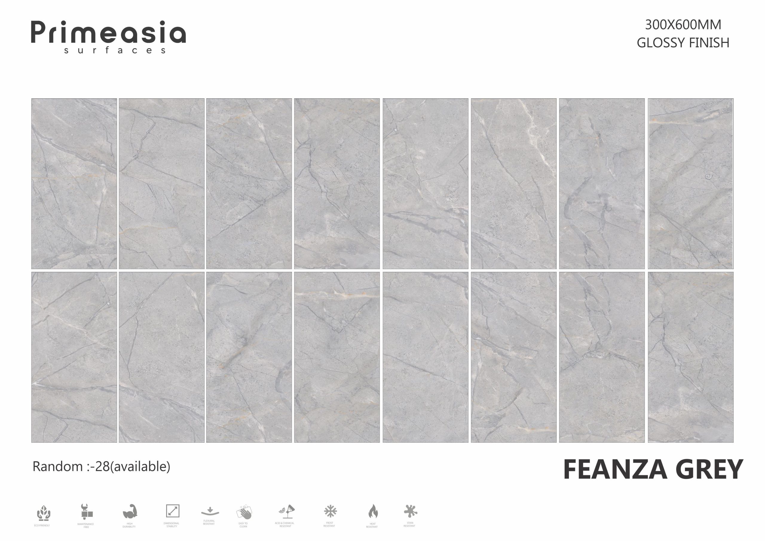 FEANZA GREY_300X600 ceramics glazed porcelain tiles export in USA