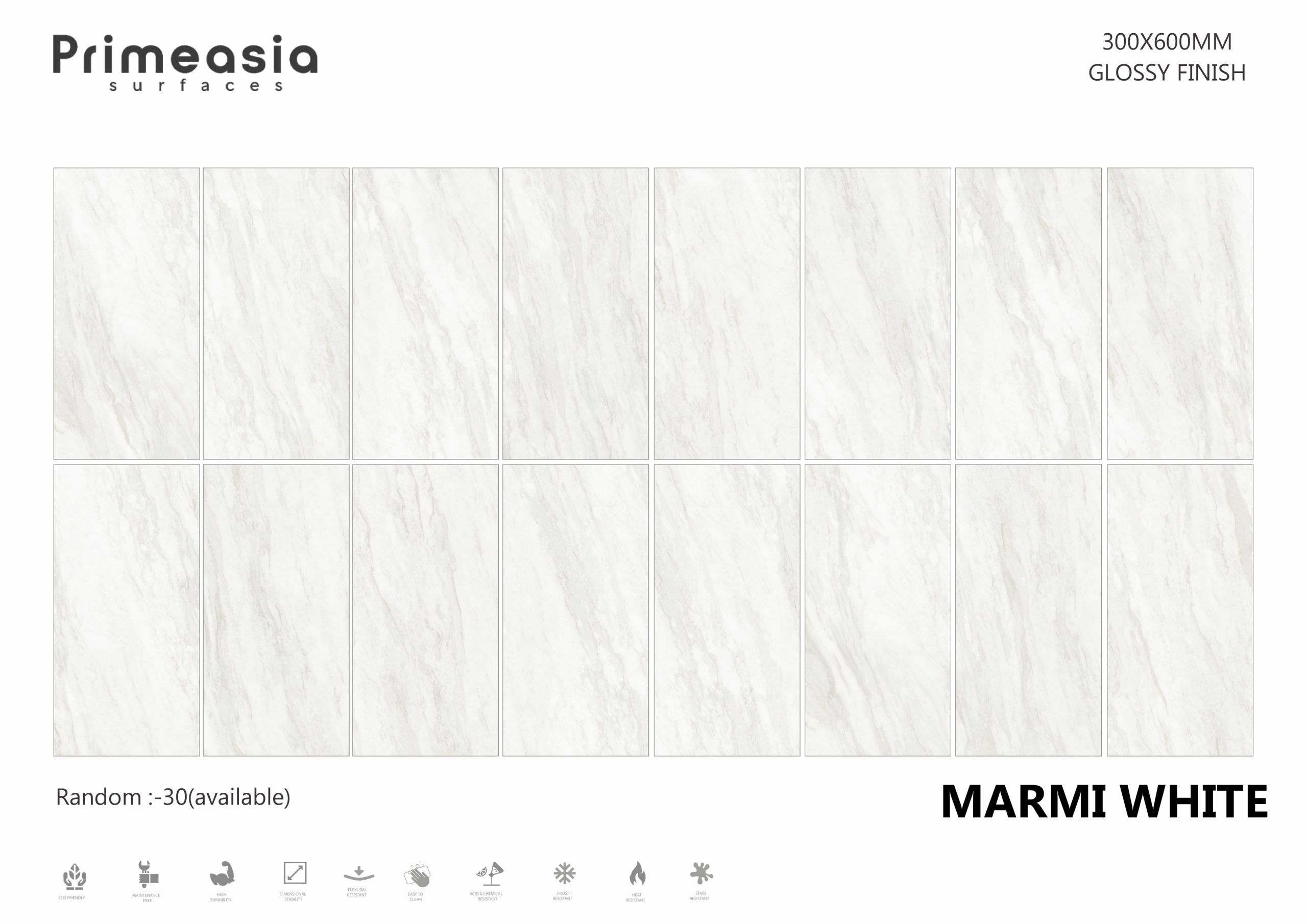 MARMI WHITE_300X600 Porcelain Tiles Store in India