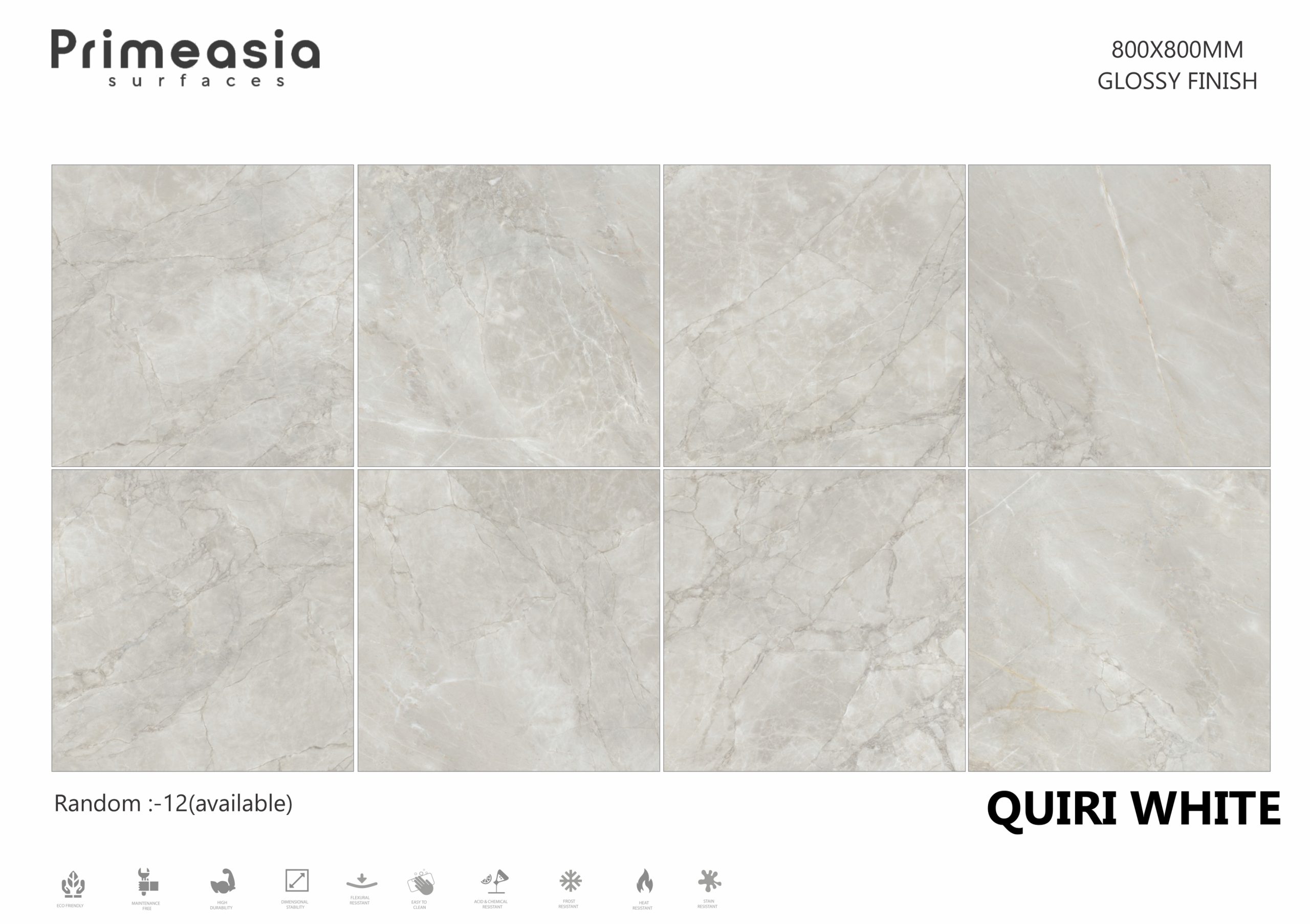 QUIRI WHITE_800X800 Porcelain Tiles Store in India