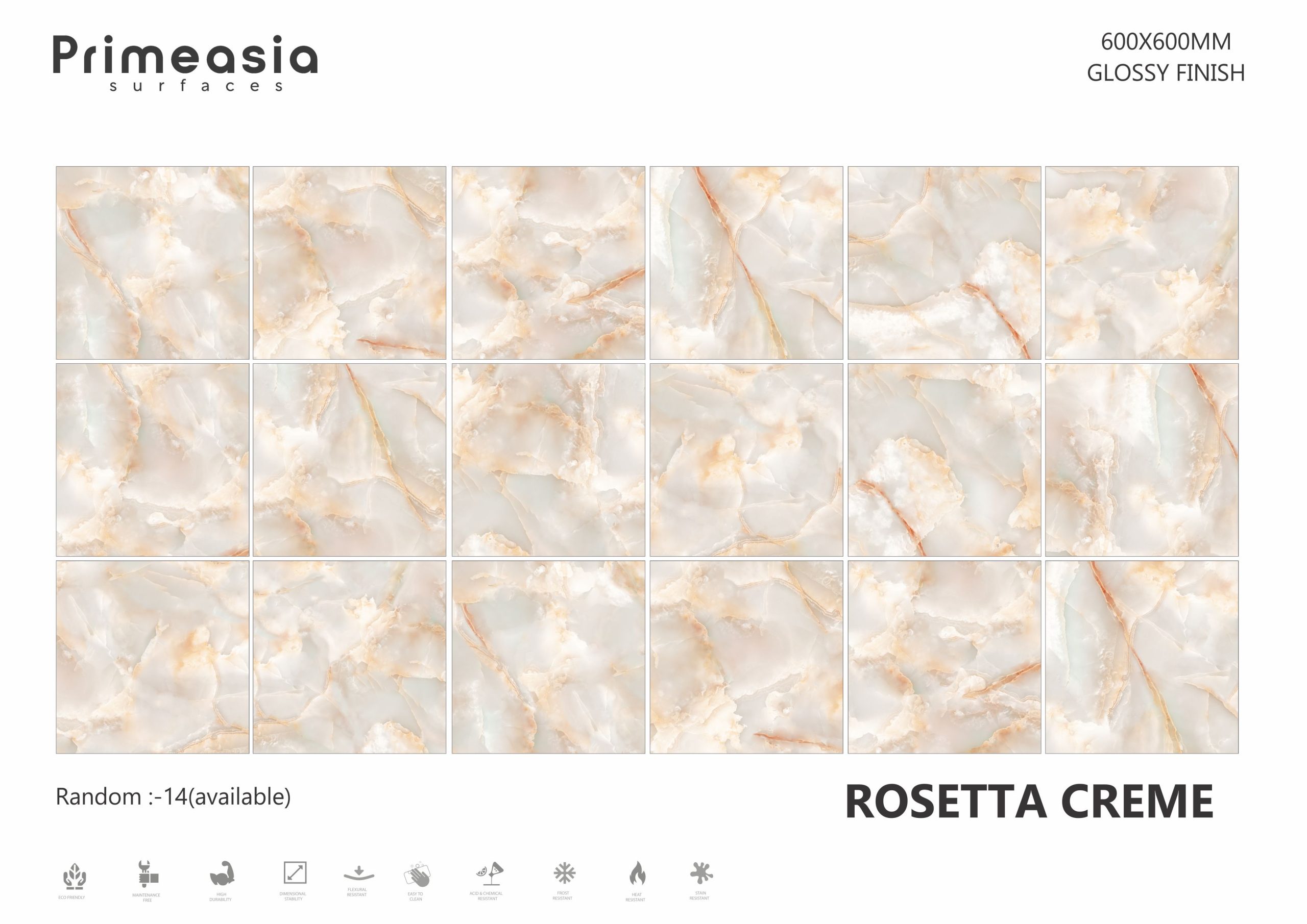 ROSETTA CREME600X600 ceramics glazed porcelain tiles import to USA