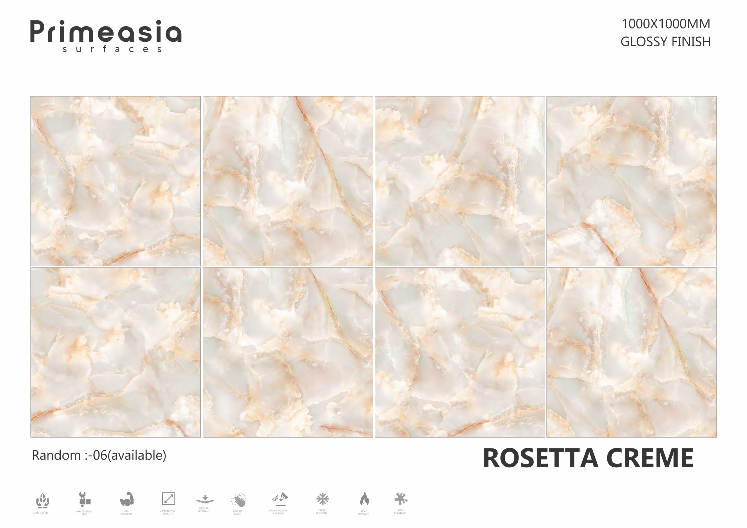 ROSETTA CREME_1000X1000 ceramics glazed porcelain tiles supplier in India