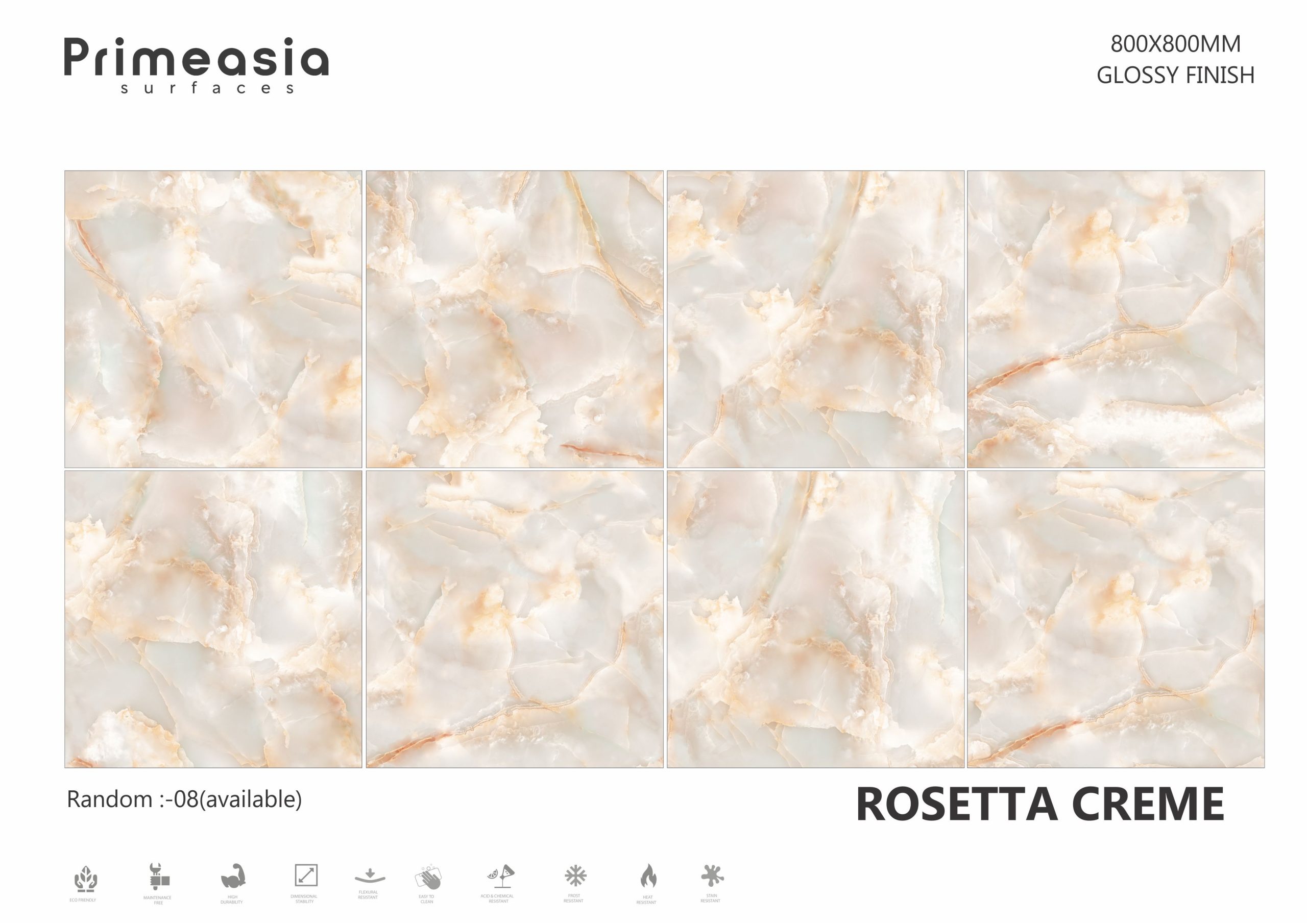 ROSETTA CREME_800X800 ceramics glazed porcelain tiles manufacturer in India