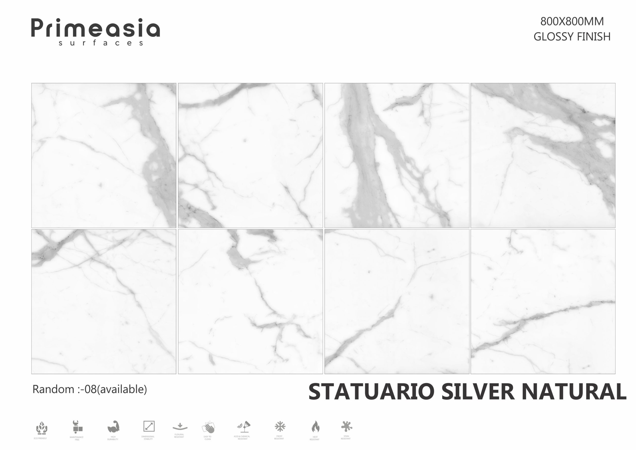 STATUARIO SILVER NATURAL_800X800 ceramics glazed porcelain tiles Store in India