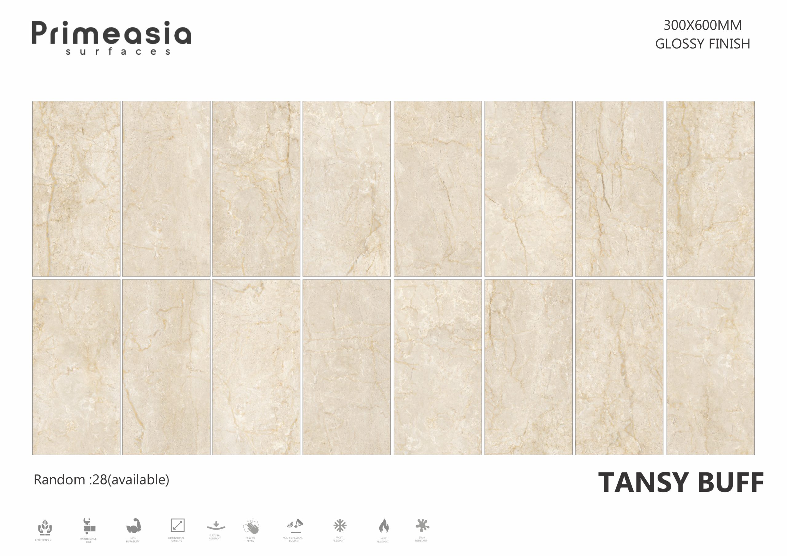 TANSY BUFF 300X600 Porcelain Tiles Store in India