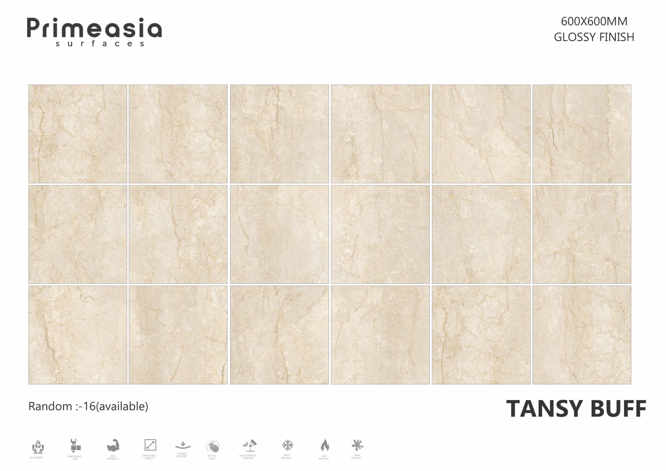 TANSY BUFF 600X600 Porcelain Tiles Store in India